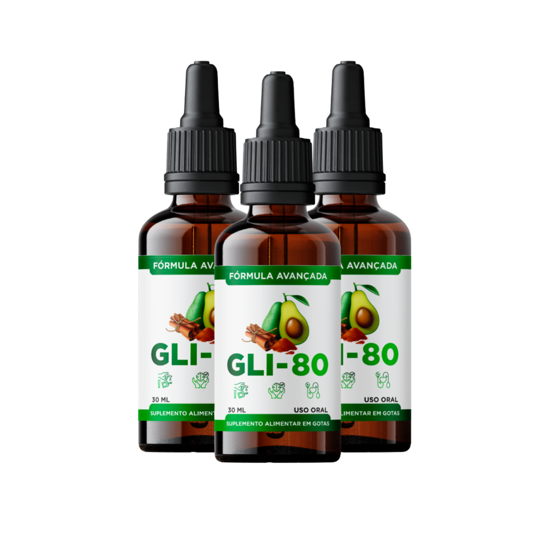 GLI-80 3 Und Suplemento Sublingual para Controle Natural da Glicemia
