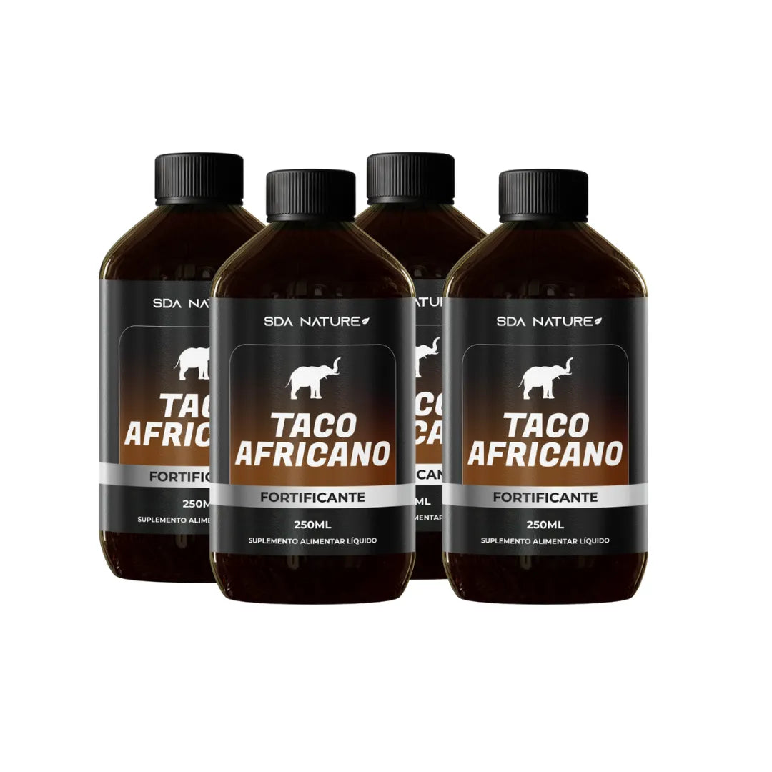 Taco Africano 4 Und – Suplemento Natural Líquido para Potência, Libido e Energia Masculina
