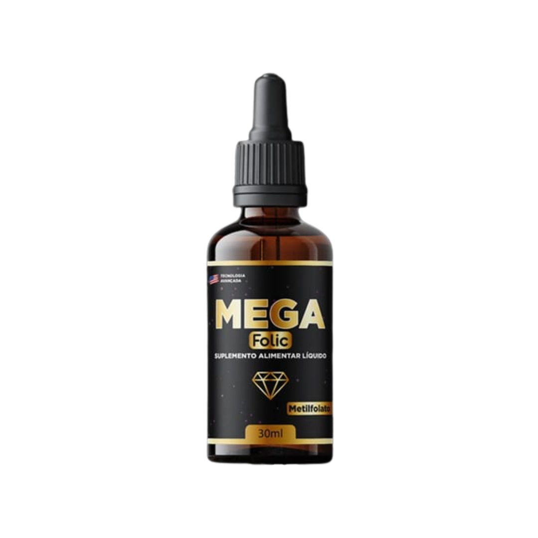 Mega Folic – Suplemento Sublingual para Prevenção e Reversão de Fios Brancos 1 Und